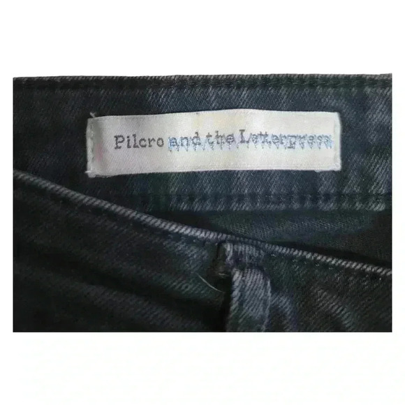 Anthropologie Pilcro and the Letterpress High Rise Black Denim Firework Jeans - Picture 4 of 5